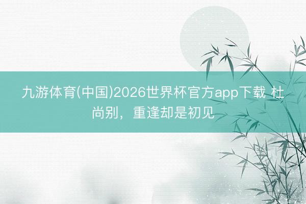 九游体育(中国)2026世界杯官方app下载 杜尚别，重逢却是初见