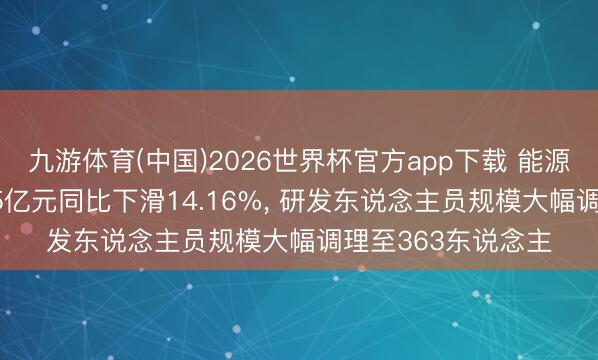 九游体育(中国)2026世界杯官方app下载 能源新科研发插足3.75亿元同比下滑14.16%， 研发东说念主员规模大幅调理至363东说念主